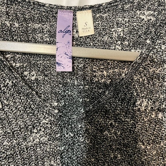 Gray Knit Sweater Dress tunic Francesca collection Alyo brand - Picture 4 of 4